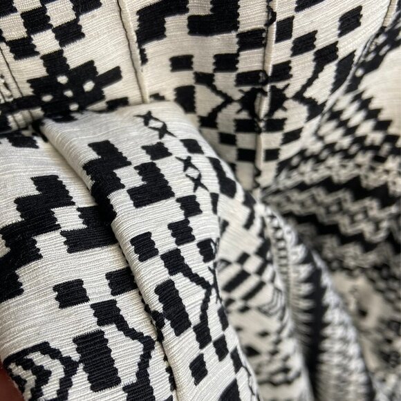 Nine West Vintage Boho Silk Blend Skirt - Size 12 - Monochrome, A-Line - Picture 4 of 6